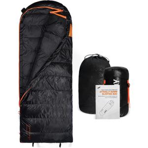 Ultimate 4-Season Down Sleeping Bag for Adults - Lightweight & Compact, 550/600 FP, 0°F to 30°F for Backpacking, Camping & Hiking