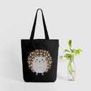 Ecoright Tote Bag for Women with Zipper, Small Tote Bag, Canvas Bag, Reusable Cotton Bag for Beach, Grocery, School & Work