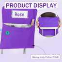 Maitys 12 Pcs Large 17 Inches Chairback Pocket Chart Student Chair Pockets Chair Back Classroom Organizer with Name Tag for Keeping Kids Student Book School Table Organized(Mixed Colors)