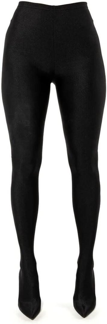 Onlymaker Women's Stiletto Heel Pants Boots Thigh High Side Zipper Pointed Toe Thigh High Over the Knee Boots Winter Black Size 37/US 6
