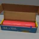 Red Plastic Table Cover Roll - 54IN x 100FT, Table Cloth for Rectangle Table with Slide Cutter, Plastic Table Cloth Disposable with Cut-to-Size Design for Weddings, Banquets, Parties