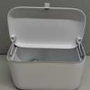 MUEE Hanging Compost Bin [1.3 Gal Solo Size] Food Scraps Collector with Slide Lid Under Cabinet Small Can for Coffee Station, RV & Studio Apartment Matte White