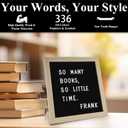 C CRYSTAL LEMON Black Felt Letter Board 10x10in  Includes 336 Letters, Symbols & Emojis  Changeable Word for Home, Office, Baby Showers & Events