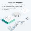 Basesailor Magnetic Charger Adapter for Apple Watch 11 10,5W USB C Wireless Charger Dock,Multi Charging Kit with Type C Cable & USB A Converter for iWatch Series 9 8 7 SE Ultra,42 46 44mm, Silver