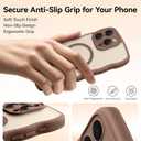 2 x for iPhone 15 Pro Case with MagSafe, Upgraded [Full Camera Protection] [Fit for MagSafe] [Mil-Grade Drop] Cute Wave Translucent Non-Slip Phone Case for iPhone 15 Pro 6.1",Desert Brown