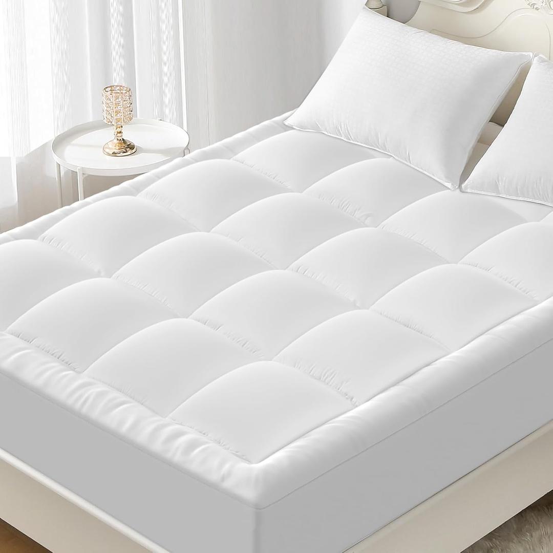 YUGYVOB Queen Mattress Topper Extra Thick, Cooling, and Breathable Mattress Pad 8-21" Deep Pocket Soft Down Alternative Fill