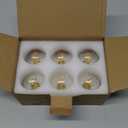Arberlic G16.5 Light Bulb,4W E12 LED Bulb dimmable Equivalent E12 Candelabra Bulb 40 Watt,Warm White 2700K,400lm,CRI85+,AC120V,Edison Style,Clear Glass,ETL Listed,Pack of 6