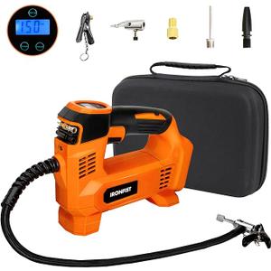 IRONFIST Tire Inflator for DEWALT Battery Portable Air Compressor for Car, Bicycle, Ball, 20V Auto Tire Pump with Digital Pressure Gauge (Tool Only, NO Battery)