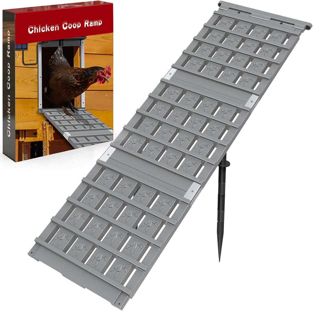 Chicken Coop Ramp, Ladder Length Adjustable for Henhouse, Coop Steps for Feet Problem or Cannot Fly Chickens, Sturdy, Rot-Resistant, Waterproof Chicken Coop Ramp, Ladder Length Adjustable for Henhouse, Coop Steps for Feet Problem or Cannot Fly Chickens, Sturdy, Rot-Resistant, Waterproof