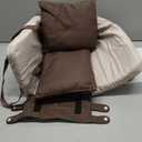 JZXOIVA Console Dog Car Seat & Travel Bed for Small/Medium Dogs, Booster Dog Car Seat with Safety Tether, Non-Slip Base, Washable Cover, Front or Back Seat Pet Carrier Bed, Brown