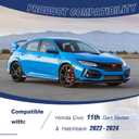 Front Bumper Lip for Honda Civic 11th Gen 2022-2024 PP Front Lip Splitter Spoiler(Carbon Fiber Printing)