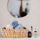 Small Wicker Baskets for Organizing 2 Pack, Hand Woven Baskets for Storage, Towels and Toilet Paper Organization, Woven Gift Basket,Countertop Baskets Set for Organizing