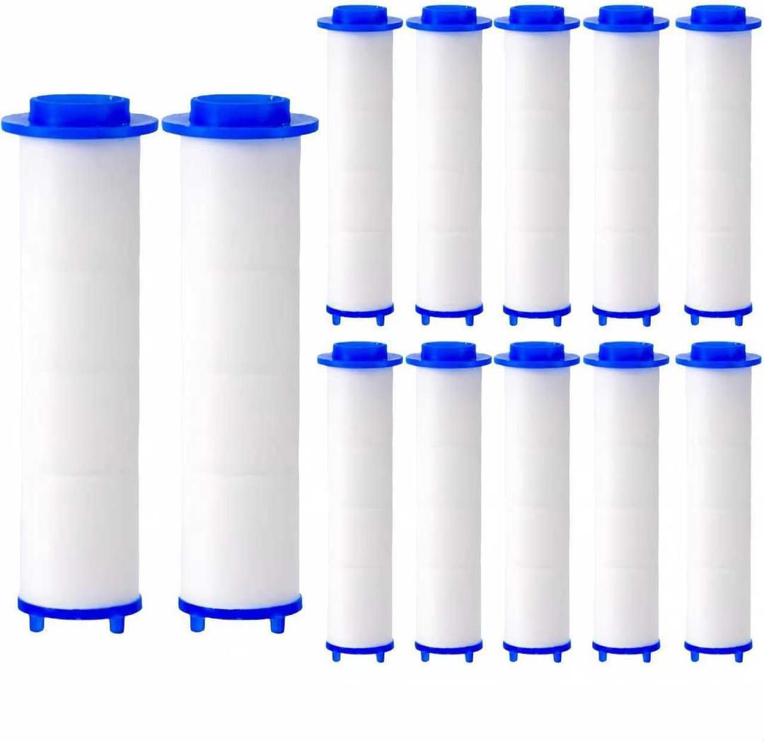 12Pcs 3.340.94 Inch Ion Shower Dropse Head Filter PP Cotton Replacement Cartridge, Shower Head Filter Drivese, Water Filter Core Cotton For Handheld Showerheads.