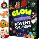 Soulchen 2025 Christmas Craft Advent Calendar for Kids Painting Kit Glow in The Dark Christmas Countdown Rock Crafts Kits with 24 Surprises DIY Painting Supplies Holiday Xmas Party Favor Gifts