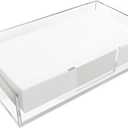 Acrylic Guest Towel Napkin Holder,Clear Bathroom Paper Hand Towels Storage Tray,Disposable Towel Holder for Bathroom,Kitchen,Parties,Weddings,Vertical Modern Napkin Dispenser for Home,Hotel,Office (9.5"D x 5.5"W x 2"H, Transparent)