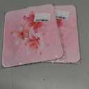 2 x Seorsok Cute Aesthetic Big Lily Flowers Mouse Mat,Premium Textured Mouse Pads for Office Laptop,Washable Square Mousepads with Extended Stitched Edges Non Slip Rubber Base 9.5"x7.8"x0.07" Inch,Pink