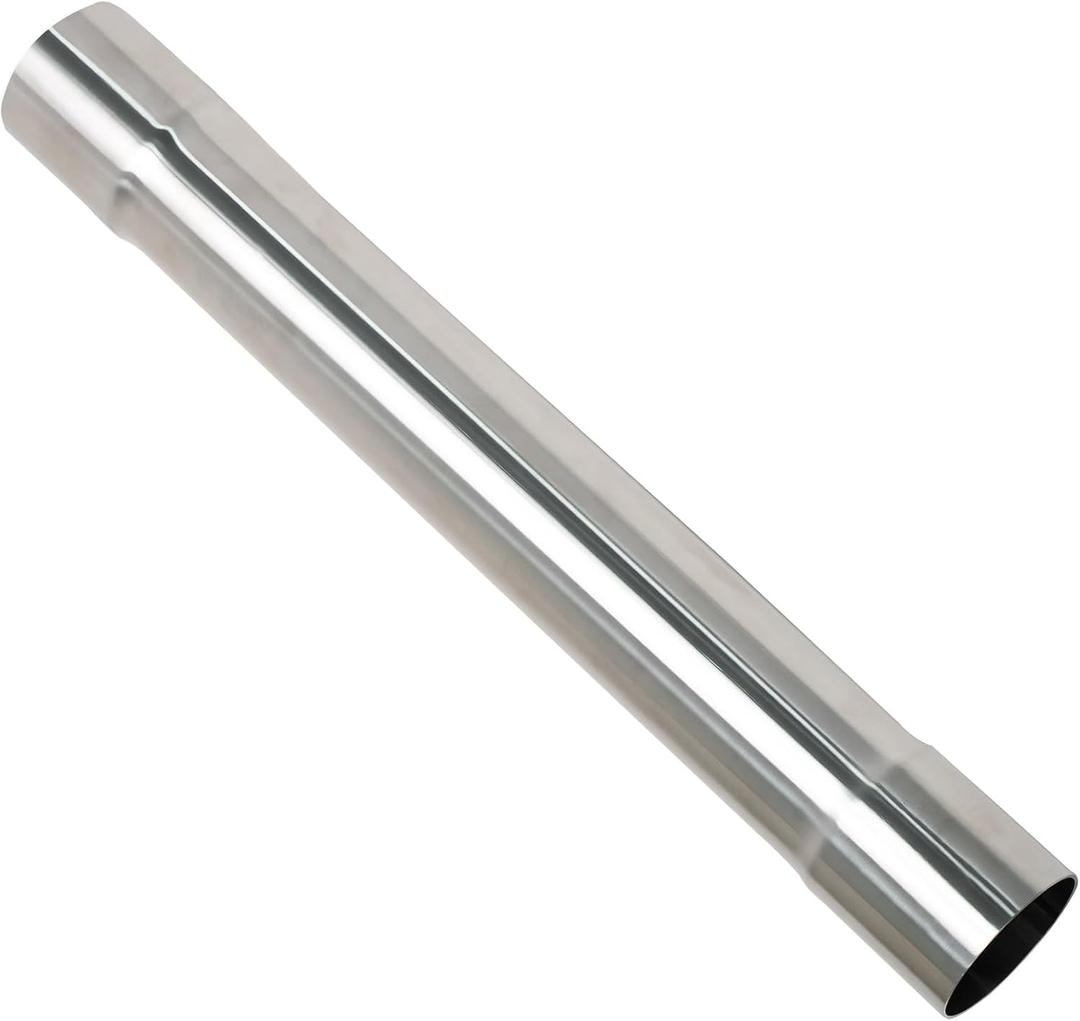 2.25 Inch Exhaust Pipe T304 Stainless Steel Exhaust Tubing (SS Tubo),Tailpipe 2 1/4"ID Length 17.3"Straight Tubing, Flared, Polished Finish,Universal Connector Adapter Tubo