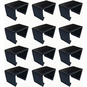 12 Pieces Outdoor Patio Furniture Clips for Wicker Sectional Couch Sofa Furniture Clips Wicker Rattan Furnitures Connector Wicker Chair Clamps Fastener Black