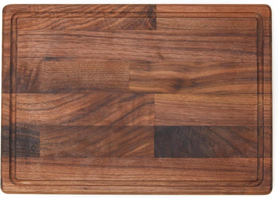 Walnut Cutting Board, Premium Hardwood, Great For Chopping, Cutting, or Serving, 15.35 x 10.65 Inc, Christmas Gift for Mother-Aunt, Wife, Girl for Everyone in Kitchen