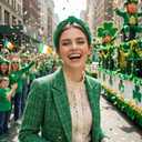 St.Patrick's Day Headbands Green Shamrock Headband for Women Jeweled Knotted Head Band Embellished Crystal Rhinestone Wide Headband and Earrings St Patricks Day Hair Accessories