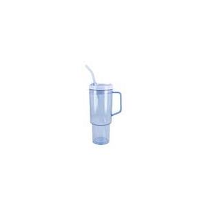Large Capacity Portable Straw Plastic Handle Cup, 40oz