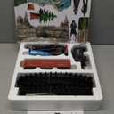 Train Set, Electric Train Toys with Smoke, Lights & Sound, Train Set for Under Christmas Tree with Steam Locomotives, Cars and Tracks, Christmas Train Toys for 3 4 5 6 7+ Years Old Kids