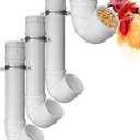 3Pack Automatic Chicken Feeder, PVC Pipe Hanging with Lid Hanging, for Chicken Poultry Feeder, Easy to Install and Clean
