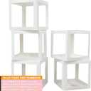 Thickened 5 PCs White Transparent Balloon Boxes with 78 Letters & Numbers for Custom Name,Clear Baby Boxes Love Balloon Box for Baby Shower,Gender Reveal, Bridal Shower & Birthday Party,Prom Boxes