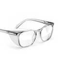 Stoggles Square Z87.1 Certified Polycarbonate Wide Fit Safety Glasses, Scratch & Shatter-Proof, Blue-Light & UV Blocking Lens, Top & Side Shields, Anti-Fog Dip Coated, Protective & Stylish Eyewear (Charcoal)