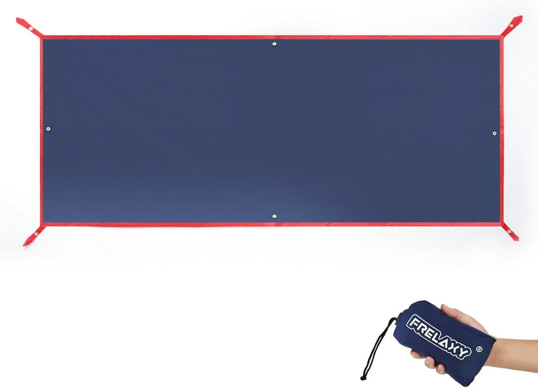 Frelaxy Tent Footprint, Waterproof Camping Tarp, Durable Tent Floor to Elevate Your Camping, Hiking, Backpacking, Hammock, Beach Experience (1 Person33'' x 80'', Dark Blue)