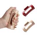 2Pcs Cloud Clips Soft & Flexible Cozy Claw Clip, Unsnappable Silicone Hair Clip for Women, Large Non-Slip Barrettes for Thin Thick Curly Hair, Red and Brown