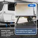 RV I-Beam Mount Stabilizer, 17"-35" Adjustable Anti-Sway Trailer Jack