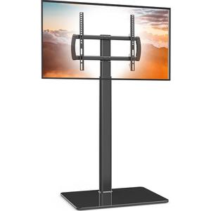 Universal Floor TV Stand with Mount 80 Degree Swivel Height Adjustable and Space Saving Design for Most 27 to 65 inch LCD, LED OLED TVs, Perfect for Corner & Bedroom HT1002B (27"-55" SWIVEL FLOOR TV STAND WITH MOUNT)