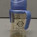 GROSMIMI Spill Proof no Spill Magic Sippy Cup with Straw with Handle for Baby and Toddlers, Customizable, PPSU, BPA Free 10 oz (Sky blue)