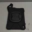 BATYUE iPad Air 3rd Generation Case 2019 / iPad Pro 10.5 inch Case 2017; Rugged Heavy Duty Protective Cover with Pencil Holder, 360° Swivel Stand, Shoulder Strap; for Kids (Black)