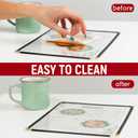 25 Restaurant Menu Covers 8.5'' x 11'', Double Stitched Single Pocket Menu Holder with Golden Corners, Clear Viewing Surfaces