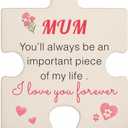3 x Mom Gifts from Daughter or Son, Mothers Day and Birthday Gift for Mom, Stainless Steel Desk Decor with MUM British-Style Printed Design Mothers Christmas Gifts