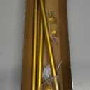 Curtain Rods for windows 32-48 inch, 5/8 inch Decorative Gold Splicing Heavy Duty Metal Curtain Rod set with Brackets