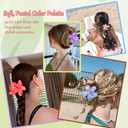 9Pcs Flower Claw Clips for Thick Hair - Hair Clips for Girls Gifts- Cute Hawaiian Flower Hair Clips for Women - Large Plumeria hair clips - Summer Beach Accessories for Women Girls