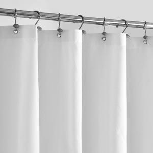 ALYVIA SPRING Extra Long Fabric Shower Curtain Liner Waterproof - 72" x 84", Soft & Lightweight XL Shower Curtain with Magnets, Machine Washable - 72x84, White