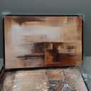 ASDCEUTICALS Large Canvas Wall Art, Brown Beige Abstract Pictures 16"x24"x3
