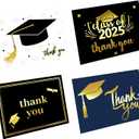 2025 Graduation Thank You Cards with Envelopes 24 Pack Gold Foil Notes Thank You Notes Congrats Grads Friends Family Party Supply End of School Year Thank You Cards