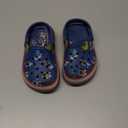 XPKWS Toddler Kids Clogs Boys Girls LED Garden Shoes Light up Sandals Slip on Quick Dry Beach Slippers (Yhy-navy)