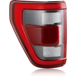 AutoZest LED Black Tail Lights Assembly w/Blind Spot (Module NOT Included) Compatible With Ford F150 F-150 2021 2022 2023 Pickup Taillight Rear Brake Lamp Left Driver Side ML3Z13405D(LH Black LED)