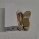 hash bubbie Women's Flats Shoes Ballet Flats Dress Shoes Comfortable PU Leather Slip on Shoes for Women（Beige .US9）