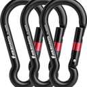 FresKaro 3inch 7kN-1575lbs Spring Snap Carabiners, Heavy Duty AL7075 Material-Lightweight & High Strength, Unique Designed Hook for Camping, Hiking, Fishing & Fitness Accessories, Multiple Colors