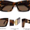 SOJOS Trendy Cat Eye Polarized Sunglasses for Women Men Retro Chunky Designer Sunnies SJ2339
