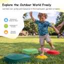 makarci Balance stepping stones for kids, non-slip toddlers sensory toys outdoor or indoor play, promoting motor skills and confidence, Obstacle Course Coordination Toys for children age 3 4 5 6 7+, 5 PCS