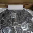 Round Side Table Set of 2,White Marble Pattern Tray Shaped Small End Table,Circle Nightstand for Living Room, Bedroom and Any Small Space,Easy Assemble and Clean