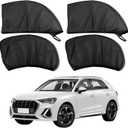 Car Window Sun Shade Cover, 4 PCS Breathable Mesh Car All Side Window Sunshade, Mosquito Net Curtain, Reduce Sun Rays, Sun Glare, Privacy Protection, Cover Full Window Suitable for Most SUV
